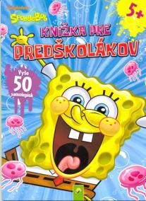 SpongeBob- Knižka pre predškolákov s 50 samolepkami(modrá)