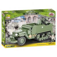 Stavebnice COBI 2499 II World War Kolopásové vozidlo M16/500 kostek+1 figurka