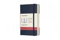 Moleskine: Diář 2019 denní tvrdý modrý L