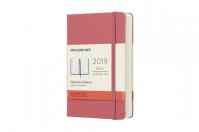 Moleskine: Diář 2019 denní tvrdý růžový S