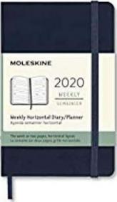 Moleskine: Horizontální týdenní diář 2020 měkký modrý S