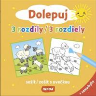 Dolepuj 3 rozdíly - sešit s ovečkou + samolepky