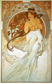 Pohled Alfons Mucha – Music, krátký