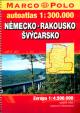 Německo - Rakousko Švýcarsko 1:300 000