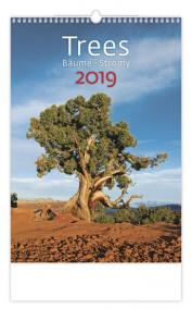 Kalendář nástěnný 2019 - Trees/Bäume/Stromy