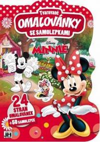 Minnie - Tvarované omalovánky se samolepkami