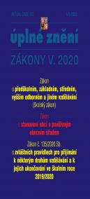 Aktualizace V/2 2020 Školský zákon - Změna způsobu ukončování středního vzdělávání maturitní zkouškou