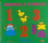 Obkresli a vymaľuj - čísla