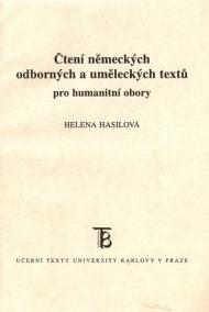 Čtení německých odborných a umělěckých textů pro humanitní obory