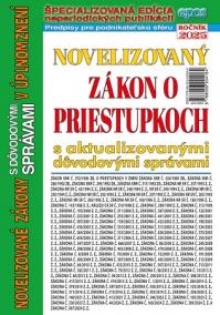 Novelizovaný zákon o PRIESTUPKOCH s aktualizovanými dôvodovými správami (NZ 6/2025)