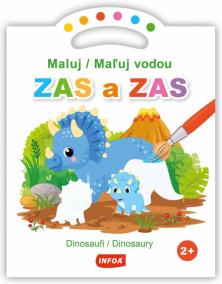 Maľuj vodou ZAS a ZAS - Dinosaury