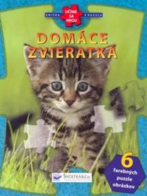 Domáce zvieratká - 6 farebných puzzle obrázkov