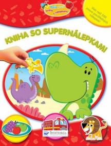 Kniha so supernálepkami-čer.-zvieratá,dinosaury,potrava,dopr.prostriedky