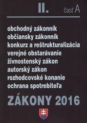 Zákony 2016-II časť A